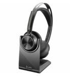 Poly VFocus 2 USB-CC headset + USB-C/A adapter + charging station